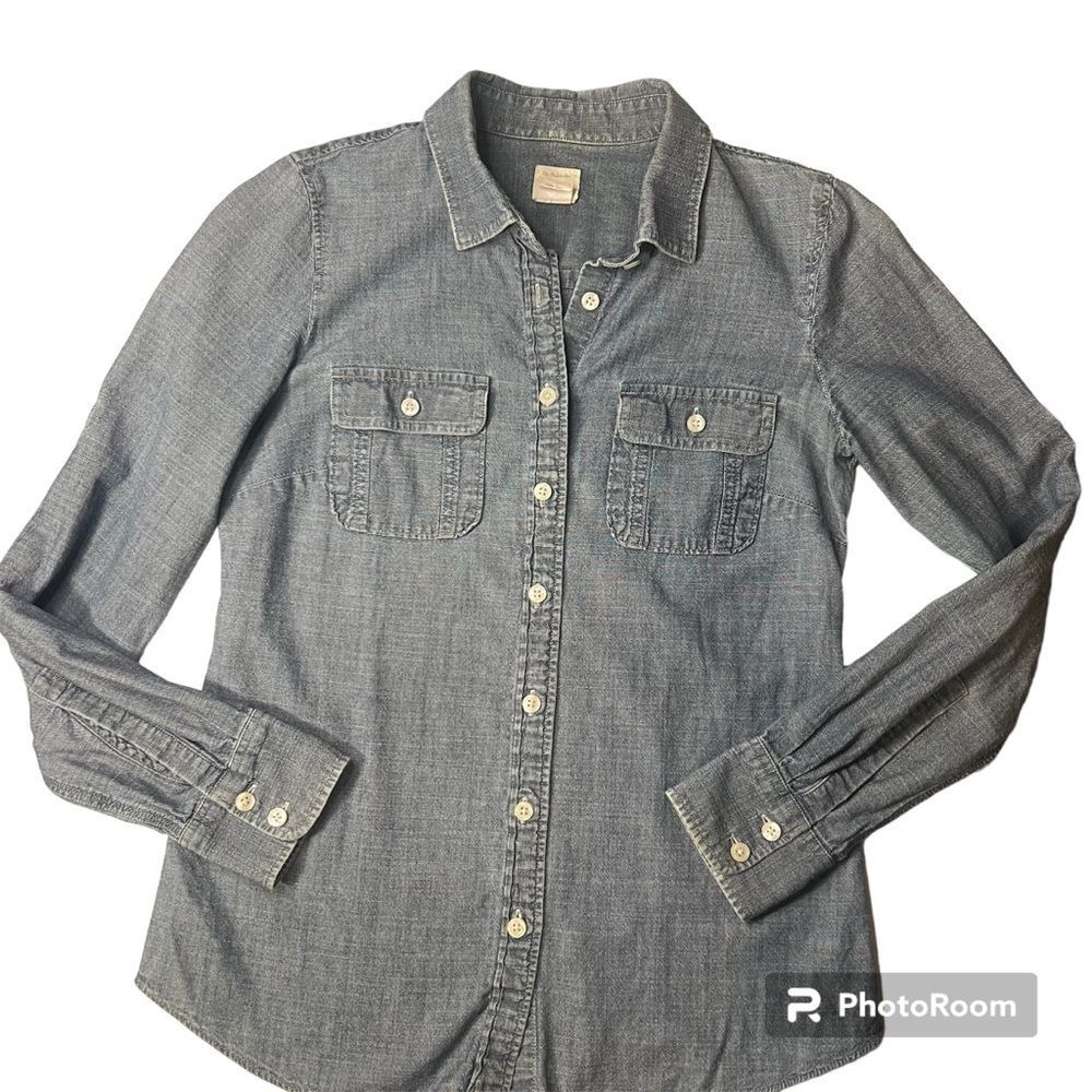 Womens J Crew Button Down Denim Top size x small